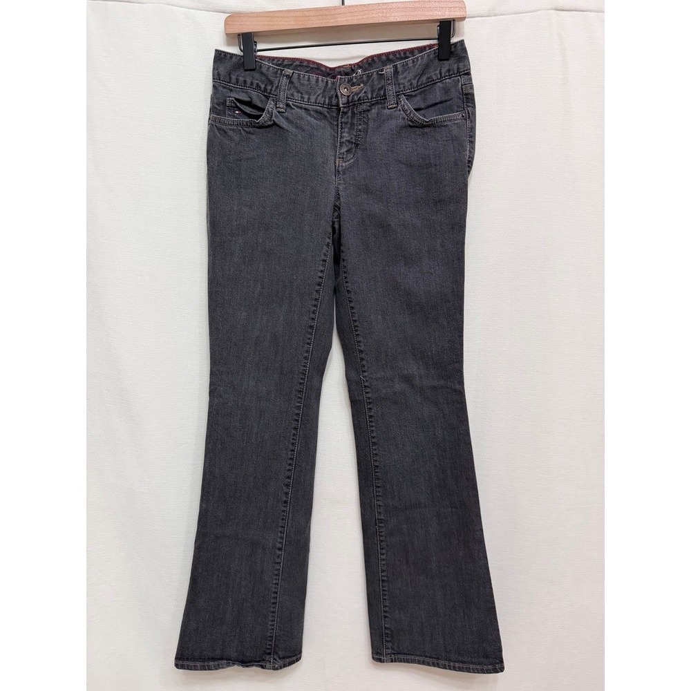 Tommy Hilfiger Freedom Boot Jeans Womens 4R Dark Grey Bootcut Denim